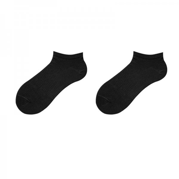 Pure cotton black Ankle Socks